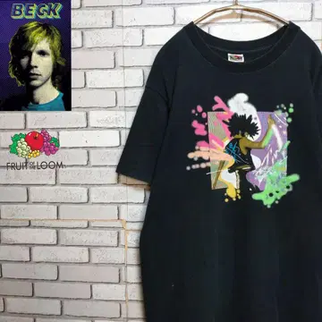 레어 90s BECK 베크 T셔츠 빅 실루엣 양면 프린트 락 T