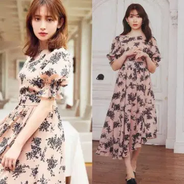 [ herlipto ] Asymmetrical Floral Dress