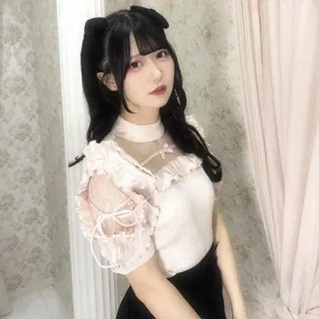 meltie 반짝반짝 프릴 썸머 니트