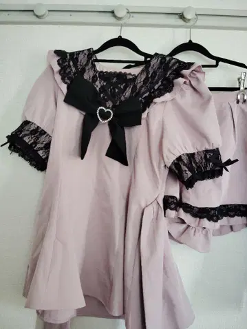 디어마이러브 세일러 카라 셋업 핑크 XL