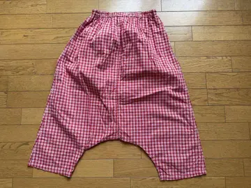 가르송 사루엘 팬츠 코튼 빨간색 체크