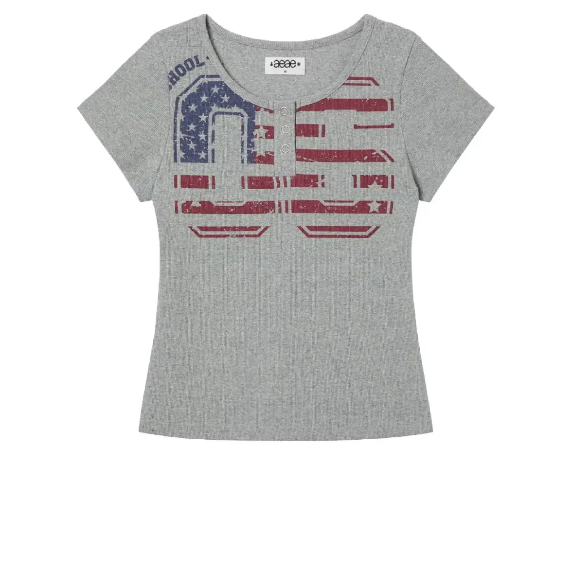 AEAE★韓国★人気★USA BANNER HENLY NECK TEE 半袖 ロゴTシャツ USA BANNER HENLY NECK TEE [WHITE] – aeae JAPAN