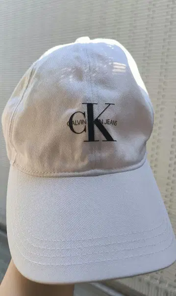 CALVIN KLEIN JEANS 화이트 캡 여성용 남성용