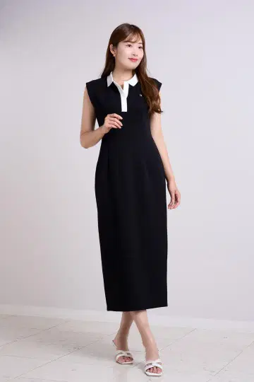Herlipto French Sleeve Polo Long Dress