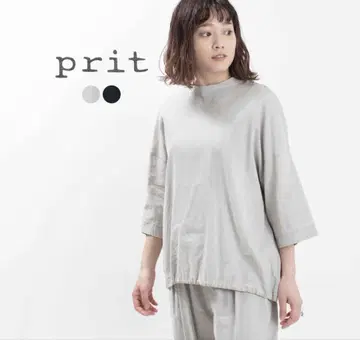 새상품 prit 프릿 7부 소매 티셔츠
