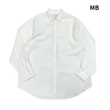 MB 엠비 스탠다드 셔츠 와이드 실루엣 드레스 셔츠 긴팔 화이트 M