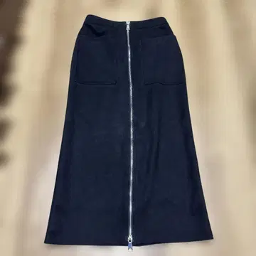 ZARA 블랙 롱 스커트 프론트 지퍼
