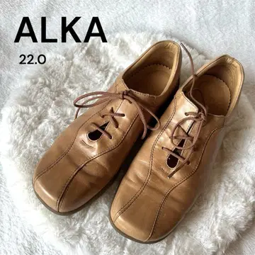 ALKA 브라운 가죽 스니커즈 22.0
