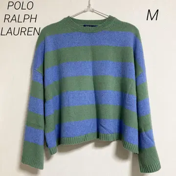 0440 POLO RALPH LAUREN 캐시미어 니트 M 보더 무늬