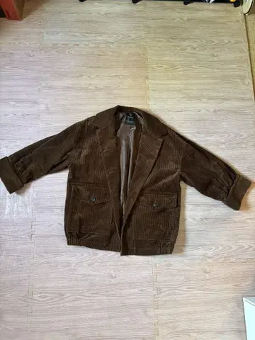 w closet 브라운 코듀로이 테일러드 자켓