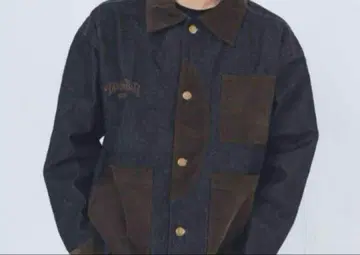 wudgeboy 코듀로이 패치 데님 자켓 블랙 L 사이즈