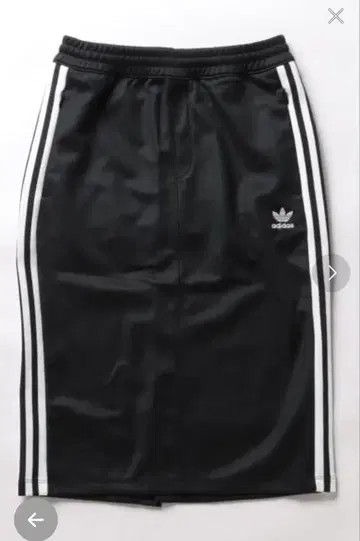 adidas 블랙 타이트 스커트 사이드 스트라이프