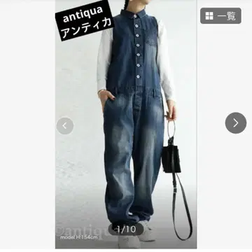 [ antiqua ] 안티카*첫눈에 반한 데님/올인원 사이즈 F