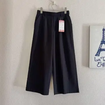 새상품 세미 와이드 블랙 팬츠 L
