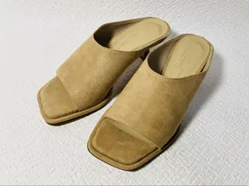 MH16 새상품 Le Talon 5cm 스퀘어 하이 뱀프 뮬 샌들 SS