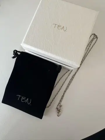 중고 TEN 실버 롱 목걸이