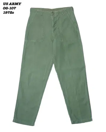 US ARMY OG-107 UTILITY TROUSERS 1972s