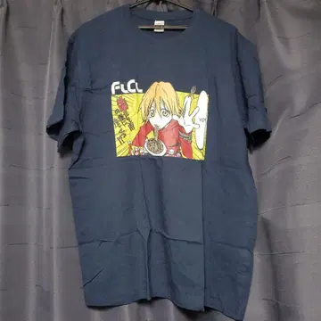 FLCL 하루코 라면 티셔츠 L 사이즈 네이비