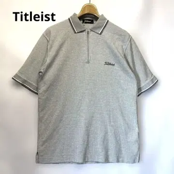 Titleist 타이틀리스트 하프 지퍼 폴로 셔츠 스트라이프 M