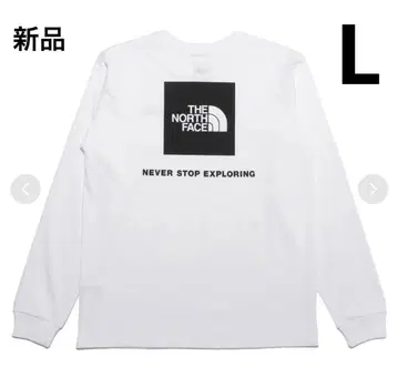 L 사이즈 롱 슬리브 백 스퀘어 로고 티 (여성용) 새상품