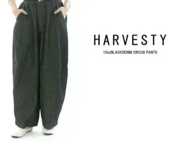HARVESTY / 하베스티 블랙 데님 서커스 팬츠 size 2