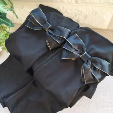암커버 접촉 냉감 블랙 리본 핸드메이드 60cm