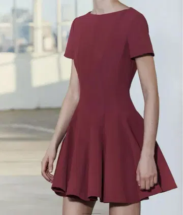 ZARA 빨간색 A라인 원피스 한국 스나이델 릴리 브라운