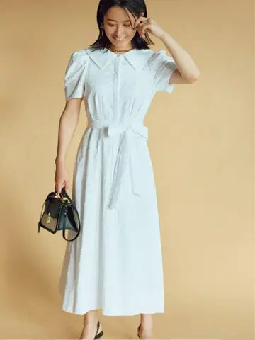 CELFORD 셀포드 자수 레이스 원피스 화이트 A라인 38