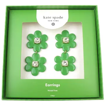 kate spade 플라워 귀걸이 그린 타겟