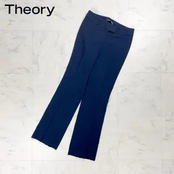 theory 센터 프레스 스트레이트 팬츠 네이비 사이즈 2*FD754