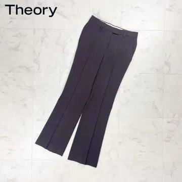 theory 센터 프레스 스트레이트 팬츠 브라운 사이즈 2*FD755