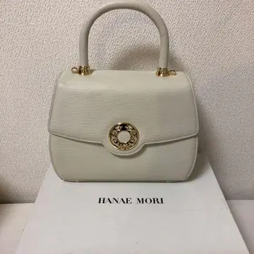 Hanae Mori 아이보리 핸드백