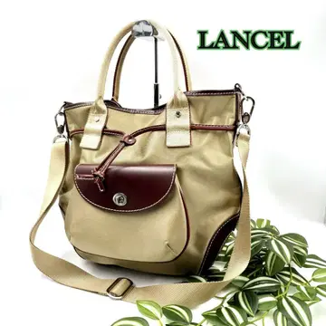 LANCEL(란셀) 숄더 2way 백 A4 수납 가능 베이지