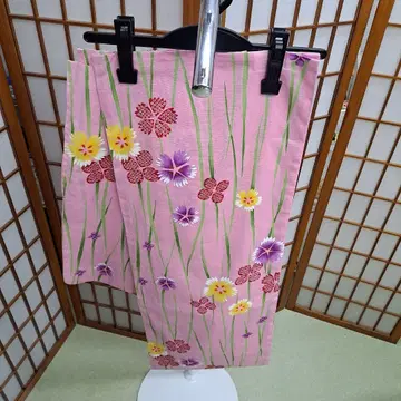 여성용 유카타 핑크색 면 100