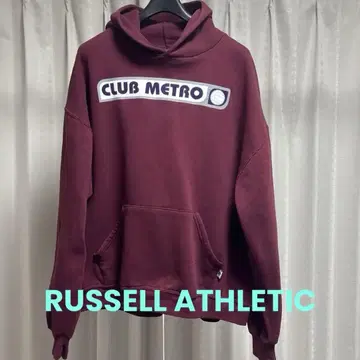 2000년대~ RUSSELL ATHLETIC 무지 후드티 와인 레드