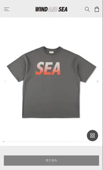 WIND AND SEA 그레이 티셔츠