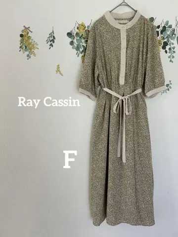 Ray Cassin 레이카즈 꽃무늬 허리 리본 원피스 F 사이즈