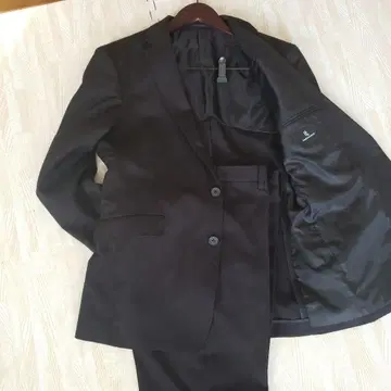 블랙 비즈니스 정장 자켓과 팬츠 세트