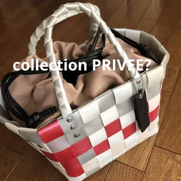 새상품 [ collection PRIVEE? ] 가죽 메쉬 토트백