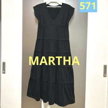 MARTHA 개더 롱 원피스