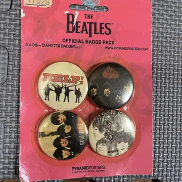 미개봉 비틀즈 (THE BEATLES) 캔뱃지 4개 세트