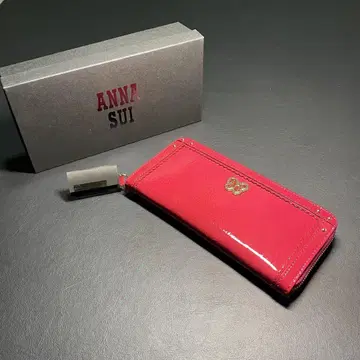 미사용 새상품 ANNA SUI 안나수이 라운드 지퍼 장지갑 핑크
