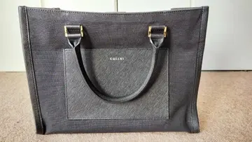 Leather Trimmed Canvas Mini Handbag