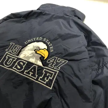 USAF 90년대 나일론 자켓 네이비 남성용 L