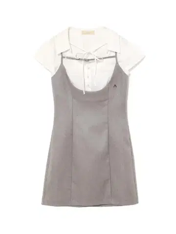 ANDMARY Betty layered dress gray