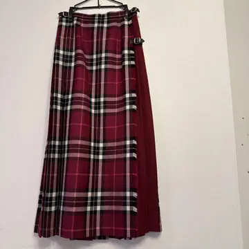 O'Neil of Dublin 빨간색과 블랙 체크 무늬 플리츠 스커트