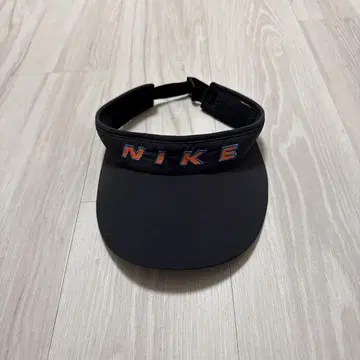 Nike 선바이저 빈티지 90년대 블랙 오렌지 자수 골프