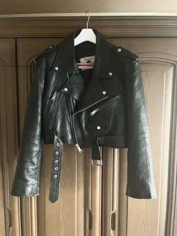 vintage 빈티지 숏 기장 라이더 가죽 punk