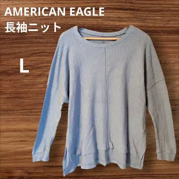 오버 실루엣 AMERICAN EAGLE [ L ] 라이트 블루 니트