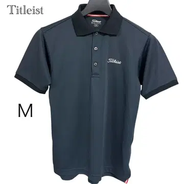 TITLEIST 타이틀리스트 반팔 피케 셔츠 블랙 사이즈 M